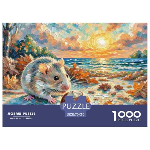 Schlafmaus 1000 Teile Puzzle Tiere Für Kinder Ab 12 Jahren Entspannend Premium-Qualität Spaß Lernspiel 70x50cm/1000pcs von OJASDBDJE