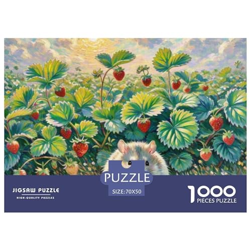 Schlafmaus 1000 Teile Puzzle Tiere Für Kinder Ab 12 Jahren Entspannend Premium-Qualität Spaß Pädagogisches Spiel 70x50cm/1000pcs von OJASDBDJE