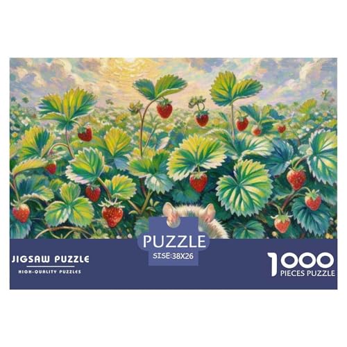 Schlafmaus 1000 Teile Puzzle Tiere Für Kinder Ab 12 Jahren Herausforderung Premium-Qualität Spielzeug Lernspiel 38x26cm/1000pcs von OJASDBDJE
