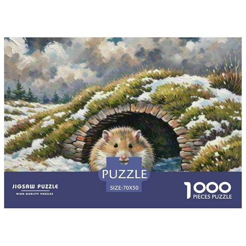 Schlafmaus 1000 Teile Puzzles Tiere Für Kinder Ab 12 Jahren Entspannend Detailreich Spielzeug Pädagogisches Spiel 70x50cm/1000pcs von OJASDBDJE