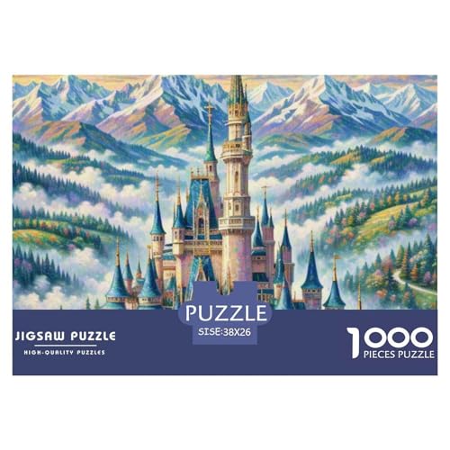 Schloss Neuschwanstein 1000 Teile Puzzle Architektur Für Die Ganze Familie Herausforderung Detailreich Spielzeug Lernspiel 38x26cm/1000pcs von OJASDBDJE