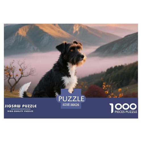 Schnauzer 1000 Teile Puzzle Haustier Hund Für Die Ganze Familie Herausforderung Detailreich Spaß Pädagogisches Spiel 38x26cm/1000pcs von OJASDBDJE