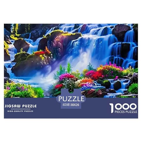 Schöner Wasserfall 1000 Teile Puzzle Scenery Für Die Ganze Familie Herausforderung Detailreich Spaß Lernspiel 38x26cm/1000pcs von OJASDBDJE