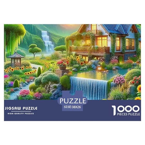 Schönes Ferienhaus 1000 Teile Puzzle Scenery Für Die Ganze Familie Herausforderung Detailreich Spaß Lernspiel 38x26cm/1000pcs von OJASDBDJE