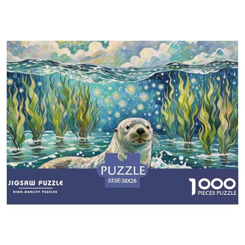 Seeotter 1000 Teile Puzzle Tiere Für Die Ganze Familie Herausforderung Detailreich Spielzeug Lernspiel 38x26cm/1000pcs von OJASDBDJE