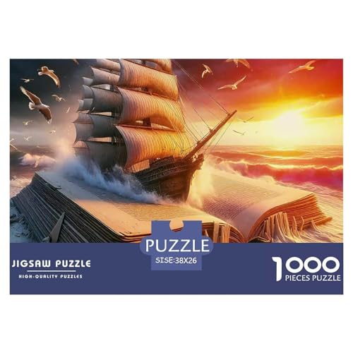 Segelboot 1000 Teile Puzzle Fantasie Für Die Ganze Familie Entspannend Detailreich Spielzeug Lernspiel 38x26cm/1000pcs von OJASDBDJE