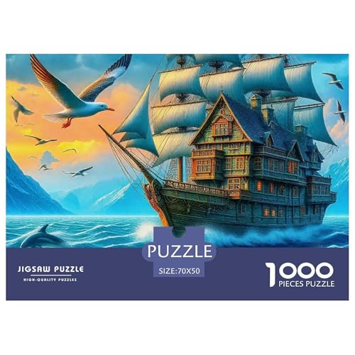 Segelboot 1000 Teile Puzzle Fantasie Für Die Ganze Familie Herausforderung Detailreich Spielzeug Pädagogisches Spiel 70x50cm/1000pcs von OJASDBDJE