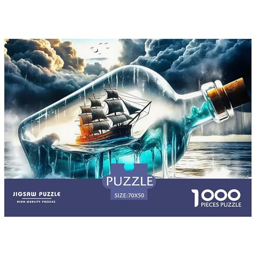Segelboot 1000 Teile Puzzle Fantasie Geschenke Für Frauen/Männer Herausforderung Detailreich Spielzeug Pädagogisches Spiel 70x50cm/1000pcs von OJASDBDJE
