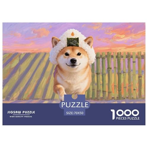 Shiba Inu 1000 Teile Puzzle Haustier Hund Für Die Ganze Familie Entspannend Detailreich Spaß Lernspiel 70x50cm/1000pcs von OJASDBDJE