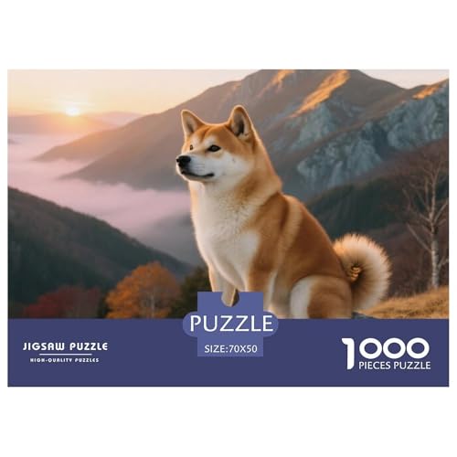 Shiba Inu 1000 Teile Puzzle Haustier Hund Für Die Ganze Familie Herausforderung Detailreich Spielzeug Lernspiel 70x50cm/1000pcs von OJASDBDJE