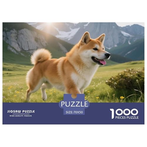 Shiba Inu 1000 Teile Puzzle Haustier Hund Für Kinder Ab 12 Jahren Herausforderung Detailreich Spaß Pädagogisches Spiel 70x50cm/1000pcs von OJASDBDJE