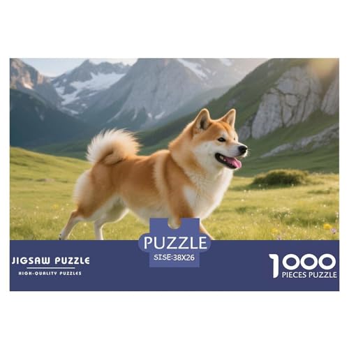 Shiba Inu 1000 Teile Puzzle Haustier Hund Geschenke Für Frauen/Männer Herausforderung Premium-Qualität Spielzeug Lernspiel 38x26cm/1000pcs von OJASDBDJE