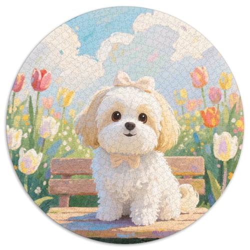 Shih Tzu 1000 Teile Puzzle Tierhund Rundes Puzzle Geeignet Ab 12 Jahren Pädagogisches Für Erwachsene Kinder Buntes Tier Geschenke 1000pcs (67.5x67.5cm) von OJASDBDJE