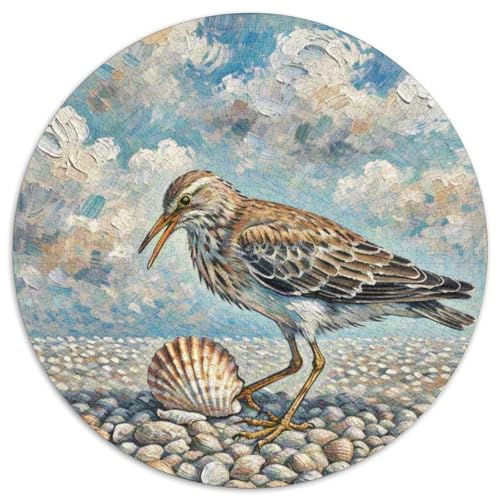 Song Thrush 1000 Teile Puzzle Vogel Circular Puzzle Geeignet Ab 12 Jahren Pädagogisches Für Erwachsene Kinder Buntes Tier Geschenke 1000pcs (67.5x67.5cm) von OJASDBDJE
