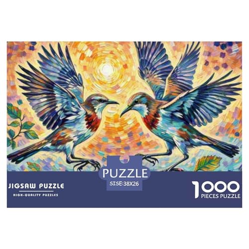Song Thrush 1000 Teile Puzzle Vogel Geschenke Für Frauen/Männer Herausforderung Detailreich Spielzeug Lernspiel 38x26cm/1000pcs von OJASDBDJE