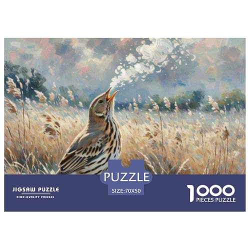 Song Thrush 1000 Teile Puzzle Vogel Geschenke Für Frauen/Männer Herausforderung Premium-Qualität Spielzeug Lernspiel 70x50cm/1000pcs von OJASDBDJE