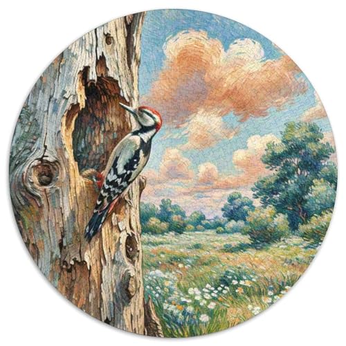 Spetz 1000 Teile Puzzle Vogel Circular Puzzle Geeignet Ab 12 Jahren Pädagogisches Für Erwachsene Kinder Buntes Tier Stressabbau-Spielzeug 1000pcs (67.5x67.5cm) von OJASDBDJE