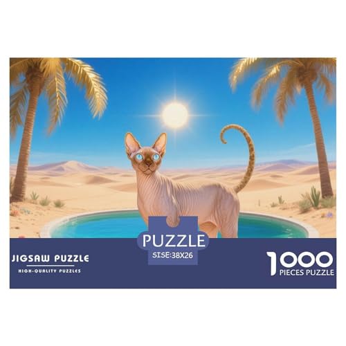 Sphynx 1000 Teile Puzzle Pet Katze Für Die Ganze Familie Entspannend Detailreich Spaß Lernspiel 38x26cm/1000pcs von OJASDBDJE