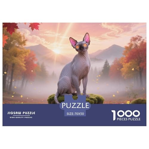 Sphynx 1000 Teile Puzzle Pet Katze Für Die Ganze Familie Entspannend Premium-Qualität Spielzeug Pädagogisches Spiel 70x50cm/1000pcs von OJASDBDJE
