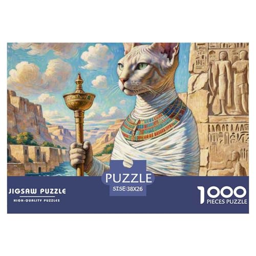 Sphynx 1000 Teile Puzzle Pet Katze Für Kinder Ab 12 Jahren Herausforderung Detailreich Spielzeug Lernspiel 38x26cm/1000pcs von OJASDBDJE