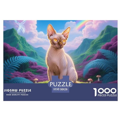 Sphynx 1000 Teile Puzzles Pet Katze Für Kinder Ab 12 Jahren Entspannend Detailreich Spielzeug Lernspiel 38x26cm/1000pcs von OJASDBDJE