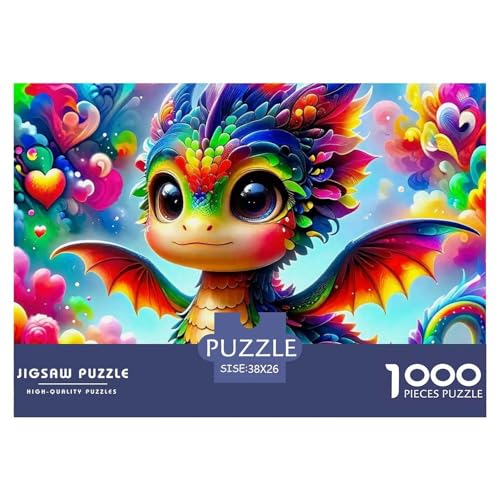 Süßer junger Drache 1000 Teile Puzzle Mythology Für Die Ganze Familie Entspannend Detailreich Spaß Lernspiel 38x26cm/1000pcs von OJASDBDJE