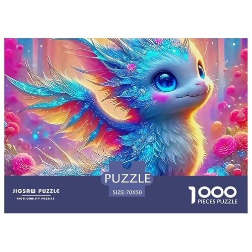 Süßer junger Drache 1000 Teile Puzzle Mythology Für Die Ganze Familie Entspannend Detailreich Spaß Lernspiel 70x50cm/1000pcs von OJASDBDJE