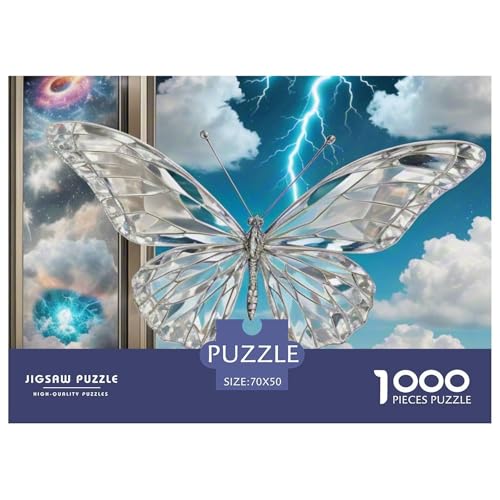 Taxidermist Schmetterling 1000 Teile Puzzle Magische Fantasie Geschenke Für Frauen/Männer Herausforderung Detailreich Spielzeug Lernspiel 70x50cm/1000pcs von OJASDBDJE