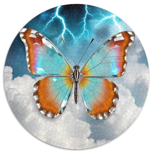 Taxidermist Schmetterling 1000 Teile Puzzle Magische Fantasie Runde Kreispuzzles Geeignet Ab 12 Jahren Pädagogisches Für Erwachsene Kinder Buntes Tier Geschenke 1000pcs (67.5x67.5cm) von OJASDBDJE