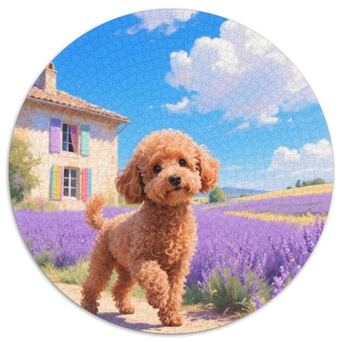 Teddy Dog Mit 1000 Teilen Puzzles Tiere Rundes Puzzle Geeignet Ab 12 Jahren Pädagogisches Für Erwachsene Kinder Buntes Tier Geschenke 1000pcs (67.5x67.5cm) von OJASDBDJE