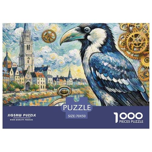 Uhrmacher Raven 1000 Teile Puzzle Magische Fantasie Für Kinder Ab 12 Jahren Entspannend Detailreich Spielzeug Pädagogisches Spiel 70x50cm/1000pcs von OJASDBDJE