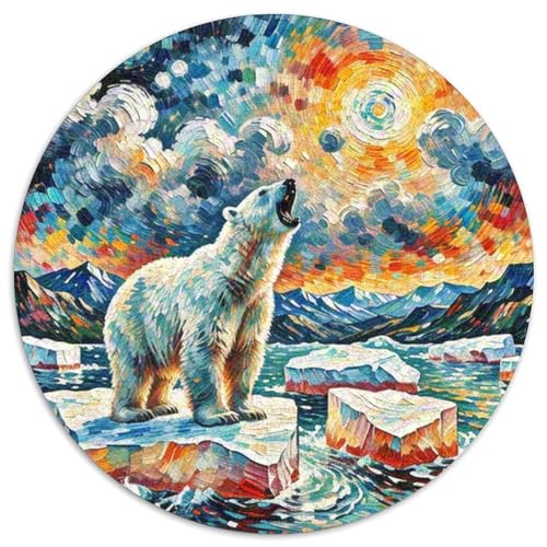 Ursus Maritimus 1000 Teile Puzzle Tier Rund Puzzle Für Erwachsene Und Kinder Pädagogisches Für Erwachsene Kinder Buntes Tier Geschenke 1000pcs (67.5x67.5cm) von OJASDBDJE