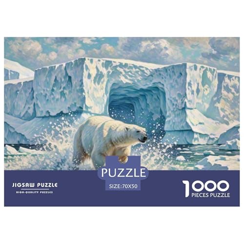Ursus Maritimus 1000 Teile Puzzle Tiere Für Kinder Ab 12 Jahren Entspannend Detailreich Spielzeug Lernspiel 70x50cm/1000pcs von OJASDBDJE