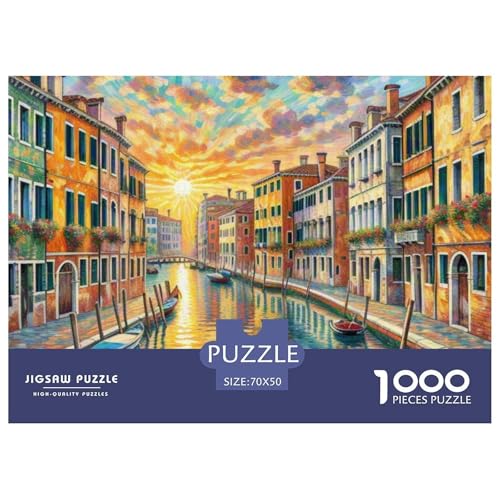 Venedig 1000 Teile Puzzle Architektur Für Die Ganze Familie Entspannend Detailreich Spaß Pädagogisches Spiel 70x50cm/1000pcs von OJASDBDJE