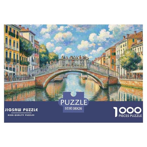 Venedig 1000 Teile Puzzle Architektur Für Die Ganze Familie Herausforderung Premium-Qualität Spaß Lernspiel 38x26cm/1000pcs von OJASDBDJE