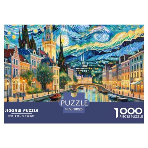 Venedig 1000 Teile Puzzle Architektur Für Kinder Ab 12 Jahren Herausforderung Premium-Qualität Spielzeug Lernspiel 38x26cm/1000pcs von OJASDBDJE