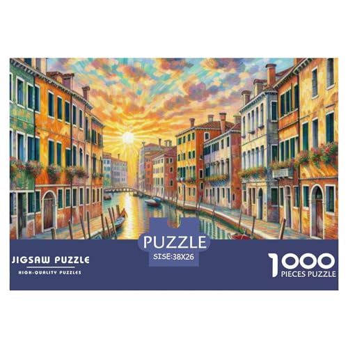 Venedig 1000 Teile Puzzle Architektur Geschenke Für Frauen/Männer Entspannend Detailreich Spielzeug Pädagogisches Spiel 38x26cm/1000pcs von OJASDBDJE
