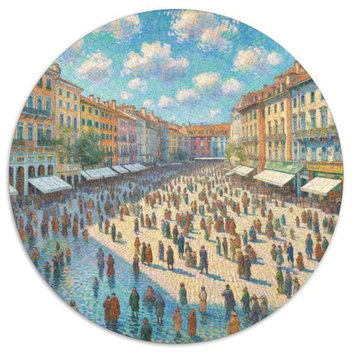 Venedig 1000 Teile Puzzle Architektur Rundes Puzzle Für Erwachsene Und Kinder Pädagogisches Für Erwachsene Kinder Buntes Tier Stressabbau-Spielzeug 1000pcs (67.5x67.5cm) von OJASDBDJE