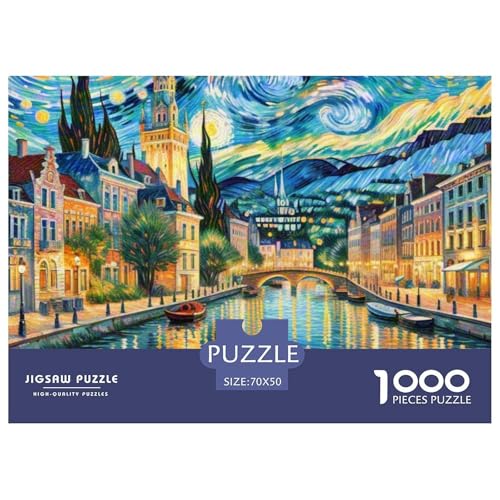 Venedig 1000 Teile Puzzles Architektur Für Kinder Ab 12 Jahren Entspannend Detailreich Spielzeug Lernspiel 70x50cm/1000pcs von OJASDBDJE