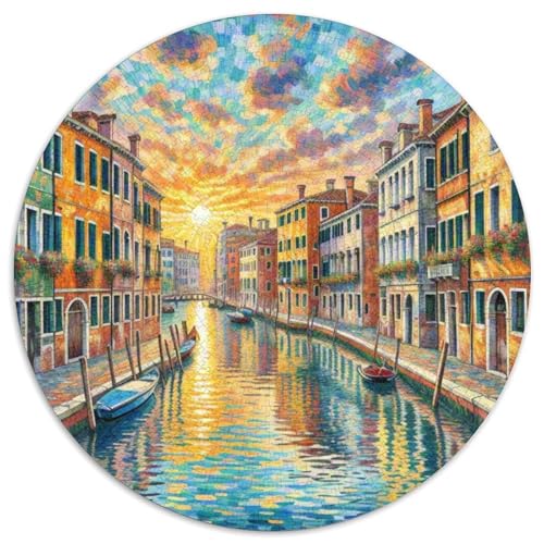 Venedig Mit 1000 Teilen Puzzle Architektur Circular Puzzle Für Erwachsene Und Kinder Pädagogisches Für Erwachsene Kinder Buntes Tier Stressabbau-Spielzeug 1000pcs (67.5x67.5cm) von OJASDBDJE