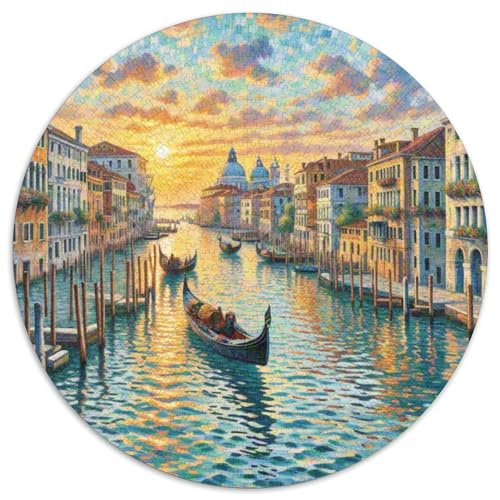 Venedig Mit 1000 Teilen Puzzle Architektur Rundes Puzzle Für Erwachsene Und Kinder Pädagogisches Für Erwachsene Kinder Buntes Tier Geschenke 1000pcs (67.5x67.5cm) von OJASDBDJE