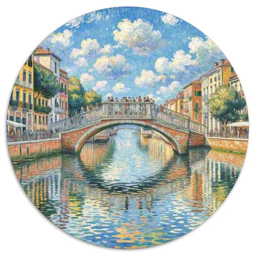 Venedig Mit 1000 Teilen Puzzle Architektur Rundes Puzzle Für Erwachsene Und Kinder Pädagogisches Für Erwachsene Kinder Buntes Tier Stressabbau-Spielzeug 1000pcs (67.5x67.5cm) von OJASDBDJE