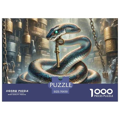 Verbotenes Buch des Schlangen 1000 Teile Puzzle Magische Fantasie Geschenke Für Frauen/Männer Entspannend Detailreich Spielzeug Lernspiel 70x50cm/1000pcs von OJASDBDJE