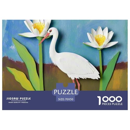 Weißer Storch 1000 Teile Puzzle Vogel Geschenke Für Frauen/Männer Entspannend Detailreich Spielzeug Lernspiel 70x50cm/1000pcs Weißer Storch 1000 Teile Puzzle Vogel Geschenke Für Frauen/Männer Entspannend Detailreich Spielzeug Lernspiel 70x50cm/1000pcs von OJASDBDJE
