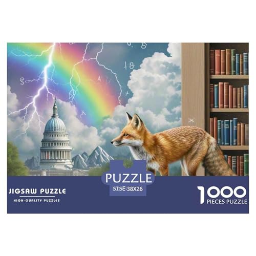 Wetterprophet Fox 1000 Teile Puzzle Magische Fantasie Geschenke Für Frauen/Männer Herausforderung Detailreich Spielzeug Lernspiel 38x26cm/1000pcs von OJASDBDJE