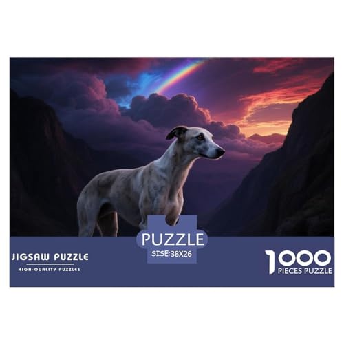 Whippet 1000 Teile Puzzles Haustier Hund Für Kinder Ab 12 Jahren Entspannend Detailreich Spielzeug Lernspiel 38x26cm/1000pcs von OJASDBDJE