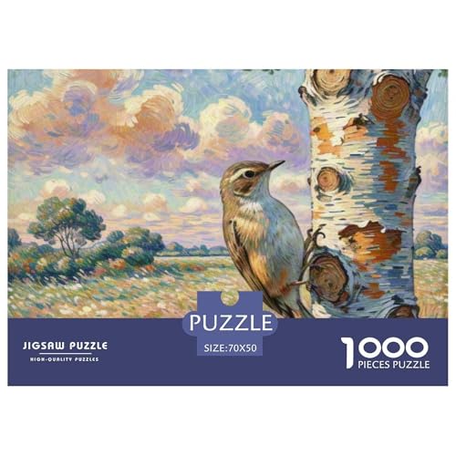 Willow Warbler 1000 Teile Puzzle Vogel Für Kinder Ab 12 Jahren Herausforderung Detailreich Spielzeug Lernspiel 70x50cm/1000pcs von OJASDBDJE