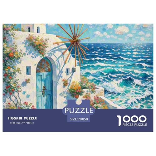 Windmühle 1000 Teile Puzzle Architektur Für Kinder Ab 12 Jahren Herausforderung Detailreich Spielzeug Pädagogisches Spiel 70x50cm/1000pcs von OJASDBDJE