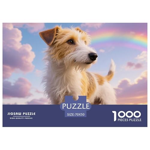 Wire Fox Terrier 1000 Teile Puzzle Haustier Hund Für Kinder Ab 12 Jahren Entspannend Premium-Qualität Spaß Lernspiel 70x50cm/1000pcs von OJASDBDJE