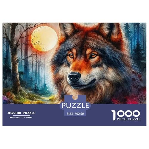 Wolf 1000 Teile Puzzle Tier Für Die Ganze Familie Herausforderung Detailreich Spaß Lernspiel 70x50cm/1000pcs von OJASDBDJE